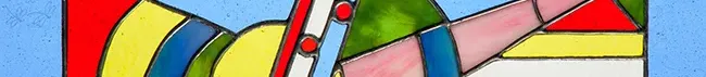 stained glass fragments